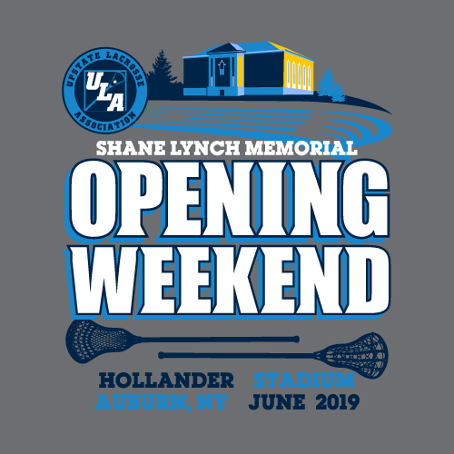 Shane Lynch Memorial Opening Weekend design for the Upstate Lacrosse Association at Hollander Stadium, Auburn NY